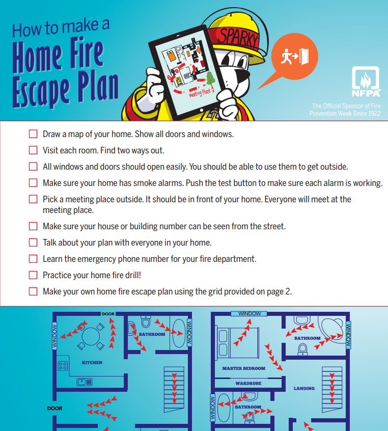 fire escape plan creation help