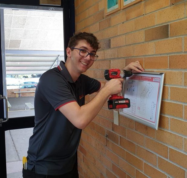 Diagram installation evacuation sign gold coast